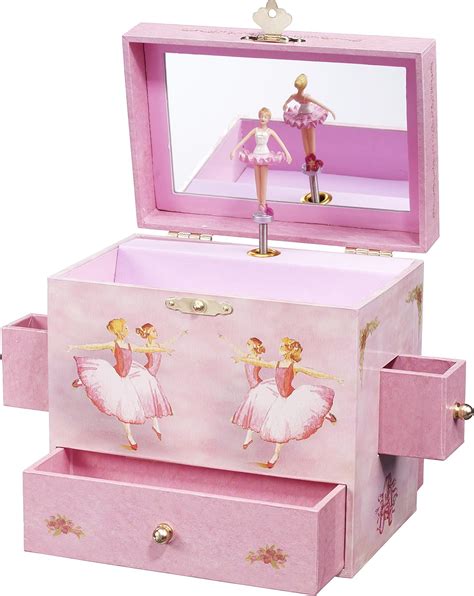 jewelry ballerina music box metallic|ballerina jewelry box for adults.